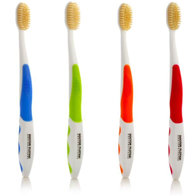 MOUTHWATCHERS Dr. Plotka's Soft Bristle Toothbrush, 4-Pack, For Sensitive Teeth