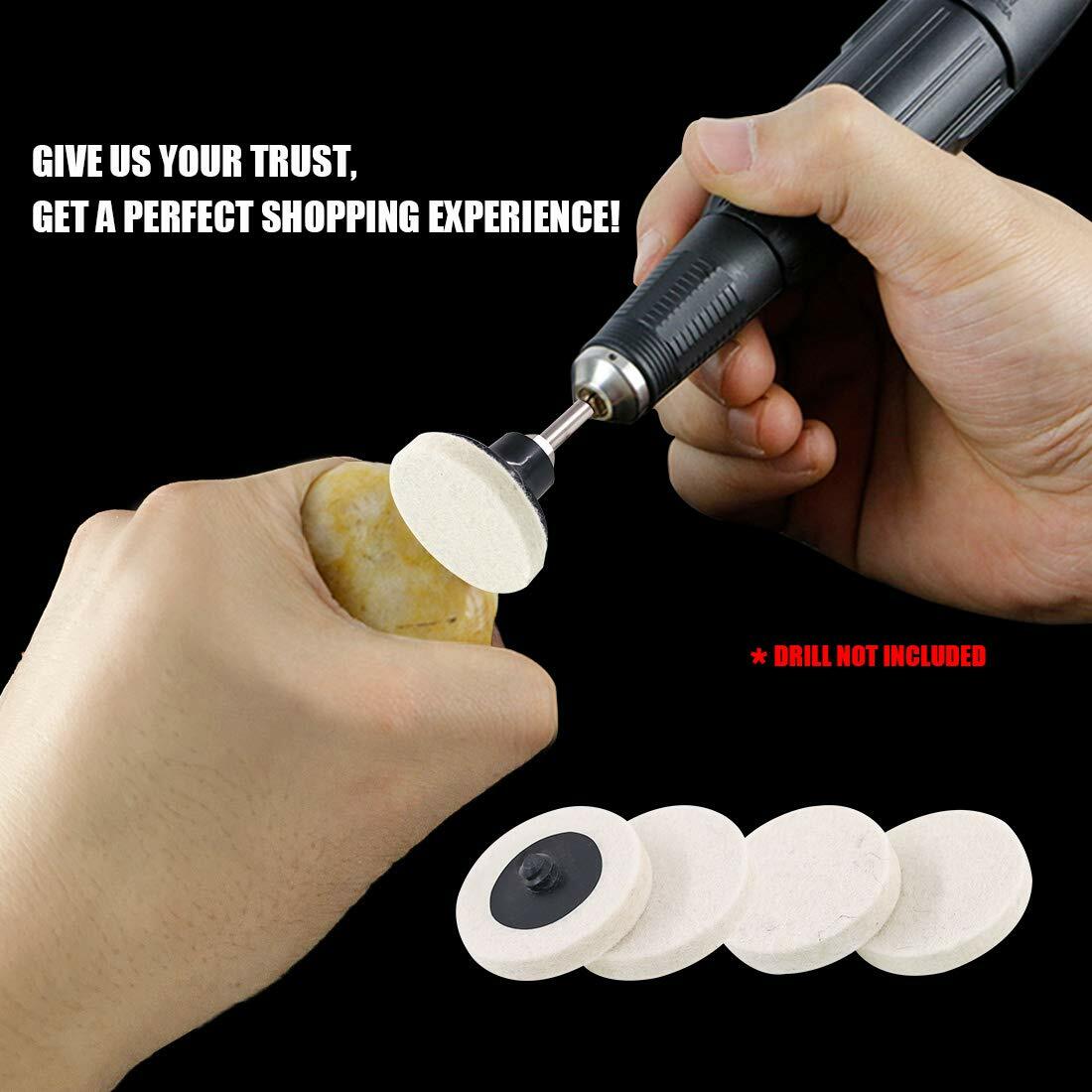 1"2"3" Wool Felt Polishing Wheel Disc Die Grinder Sanding Pads R Type Roll Lock