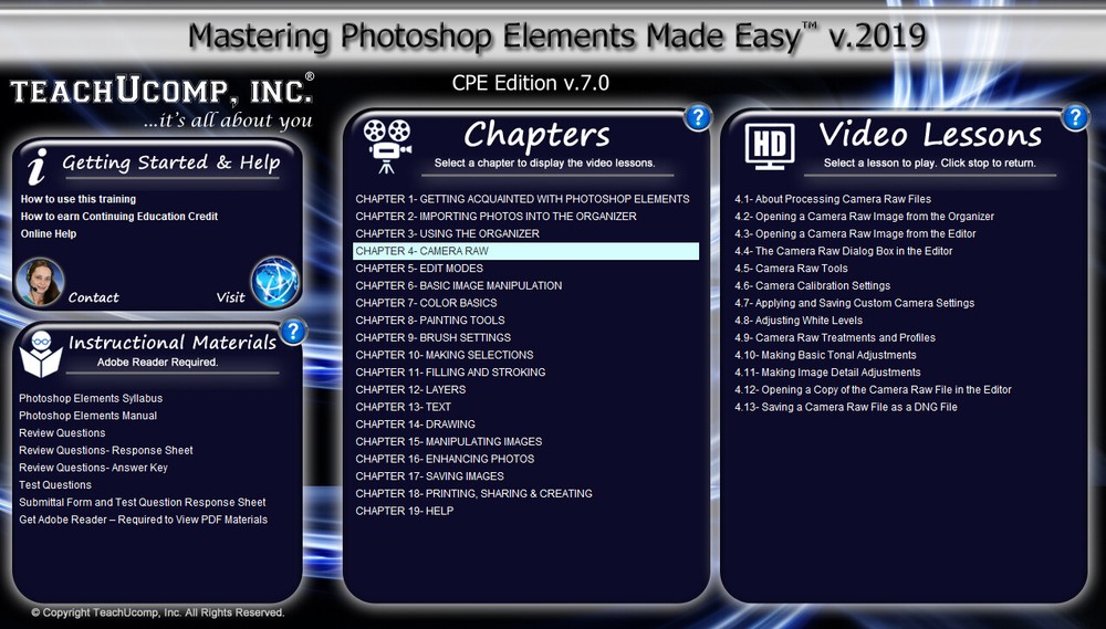 New PHOTOSHOP ELEMENTS 2019 DELUXE Training Tutorial & Quick Reference Guide