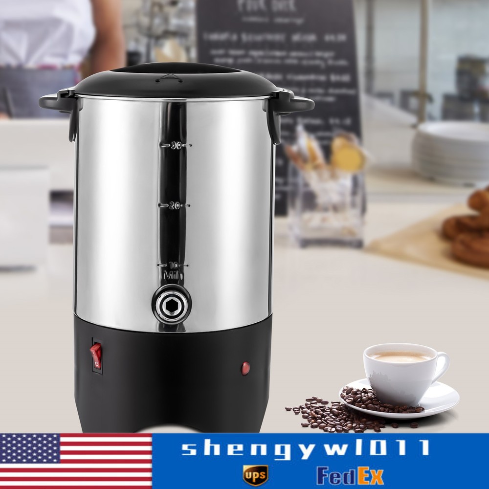 Modern Coffee Percolator 30 Cup Commercial Large Capacity Urn 5.2L/175Oz 1000w