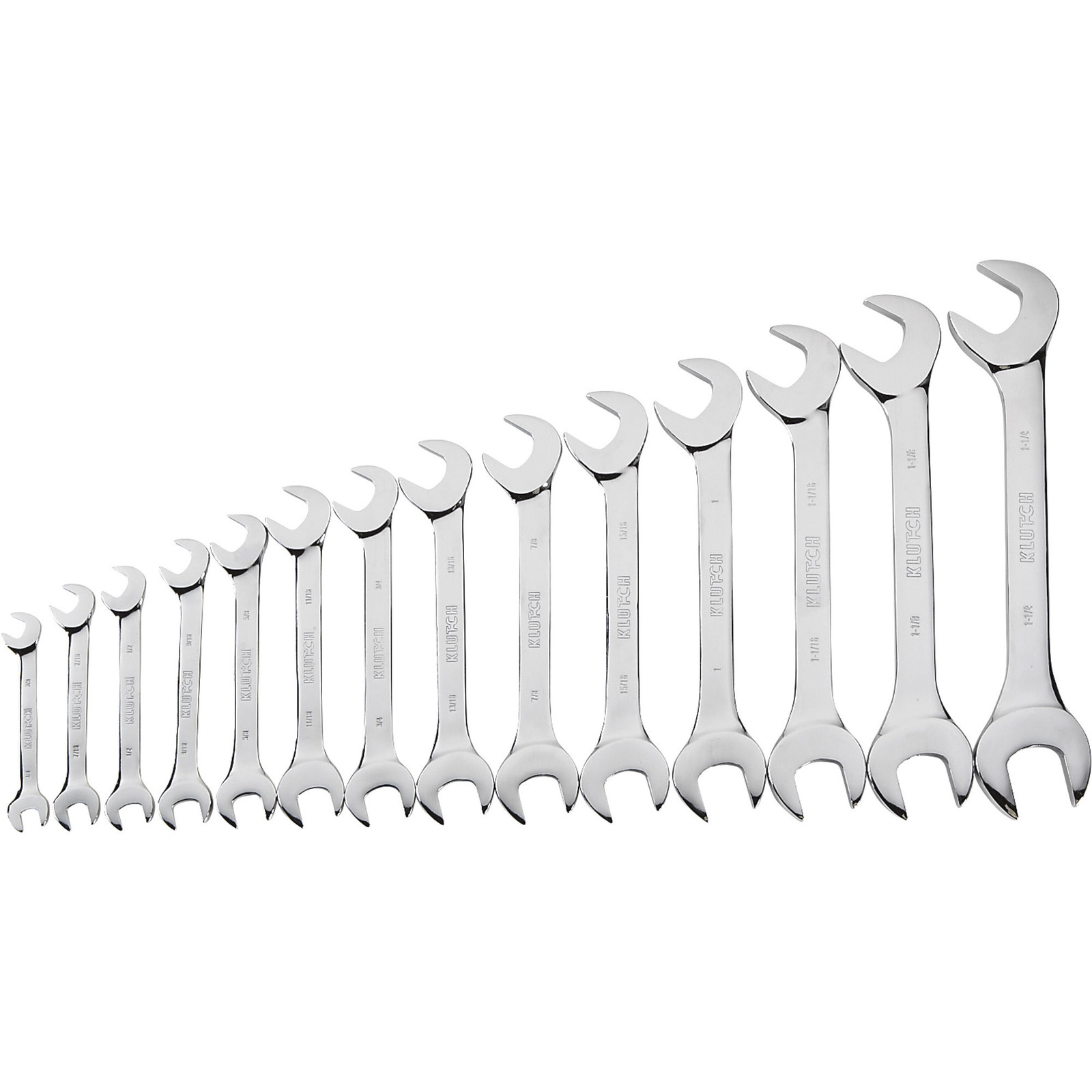 Klutch SAE Angle Wrench Set, 14-Pc.