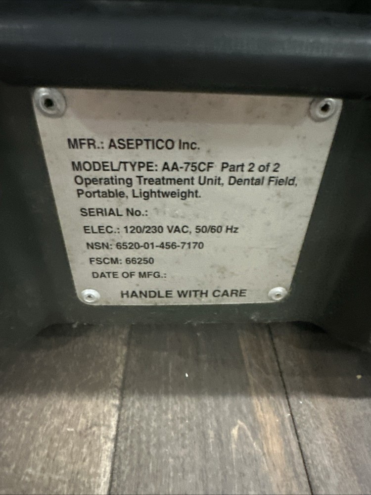 Aseptico AA-75CF Command Air Portable Dental Compressor.