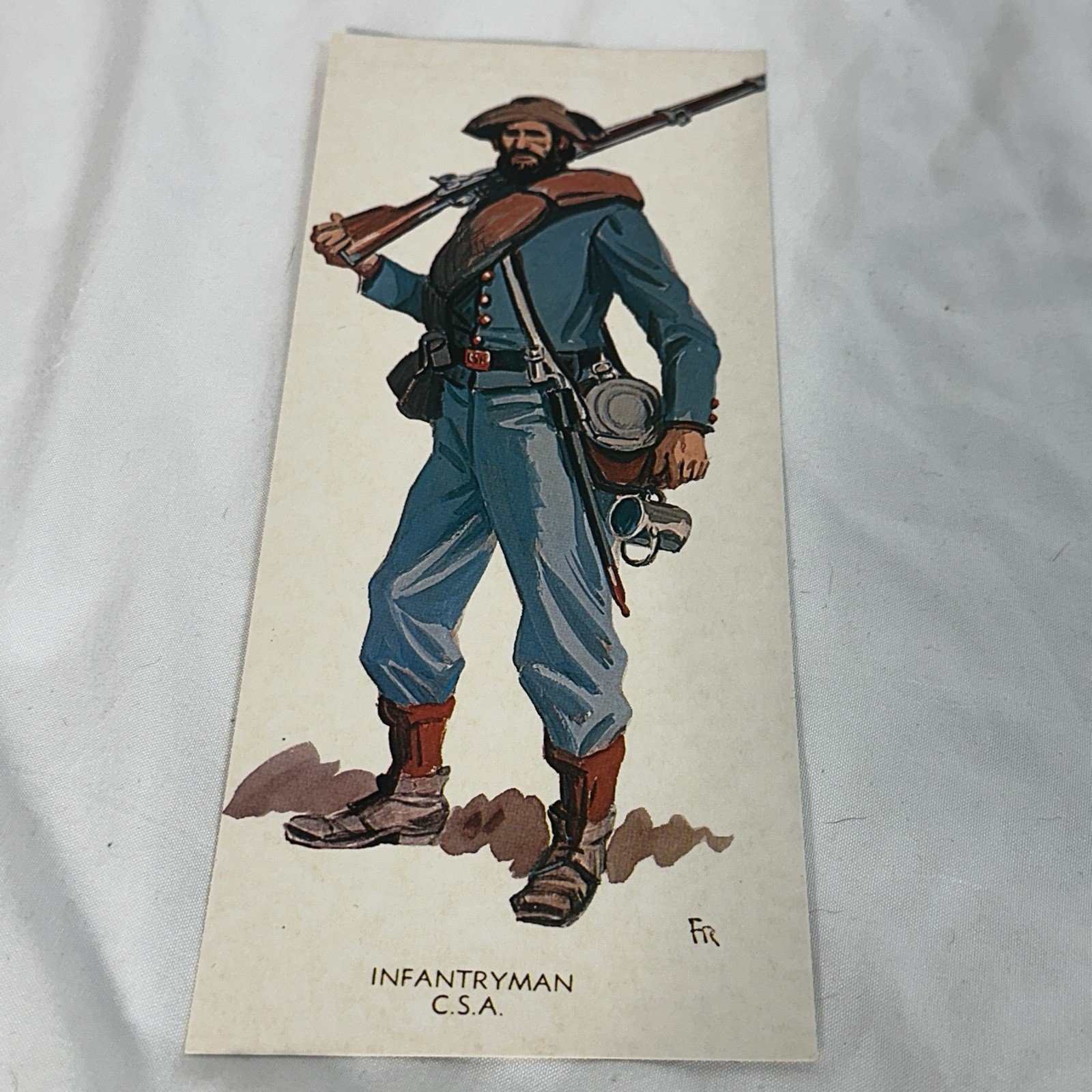 American Civil War Uniforms Of The Confederacy Set Of 6 Art Cards In Folder