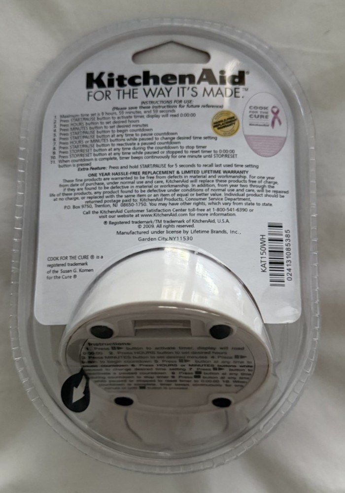 KitchenAid Cook's Series Digital Timer KAT150WH NEW