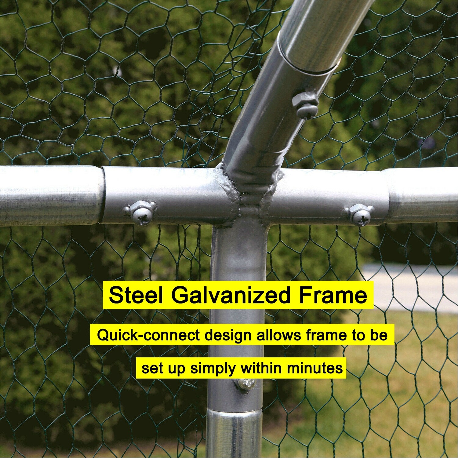 10x10'/ 13x10'/ 20x10' Chicken Coop Run Hen House Enclosed Backyard Poultry Cage