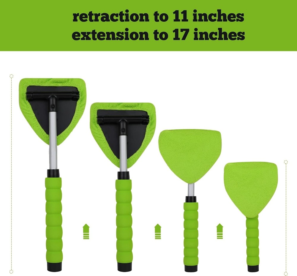 Multifunctional Windshield Cleaner Tool Kit,with 4 Reusable Extendable Handles