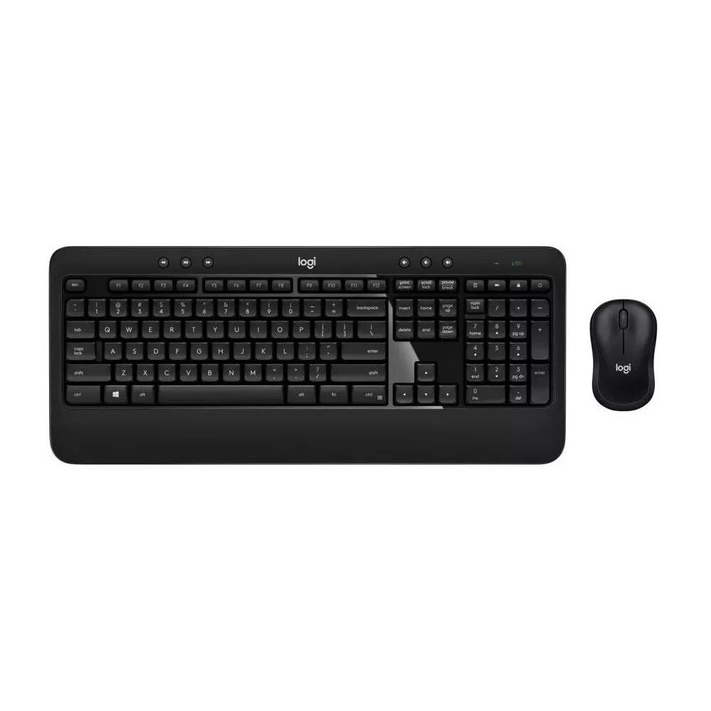 Logitech Advanced COMBO Keyboard and Mouse Combo Desktop – Black (920-008701)