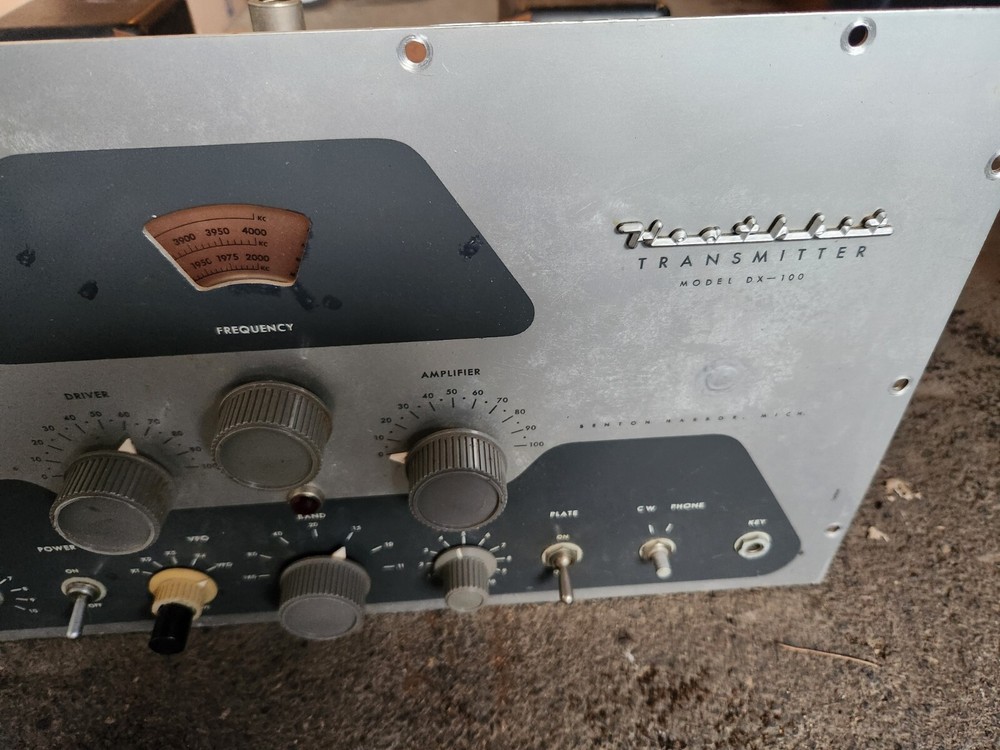 Vintage Heathkit DX-100 AM CW Ham Transmitter For Parts