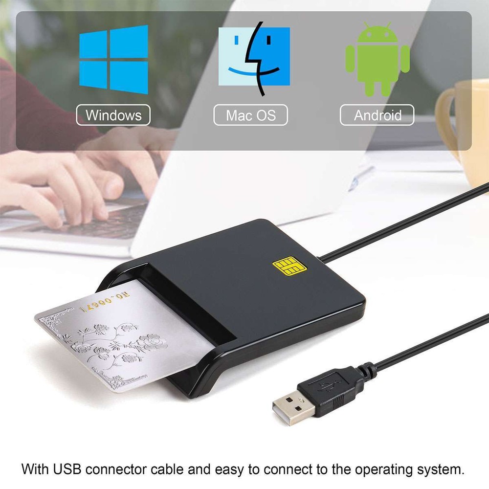 Smart Card Reader For DOD Military Common Access CAC compatible Windows Mac OS