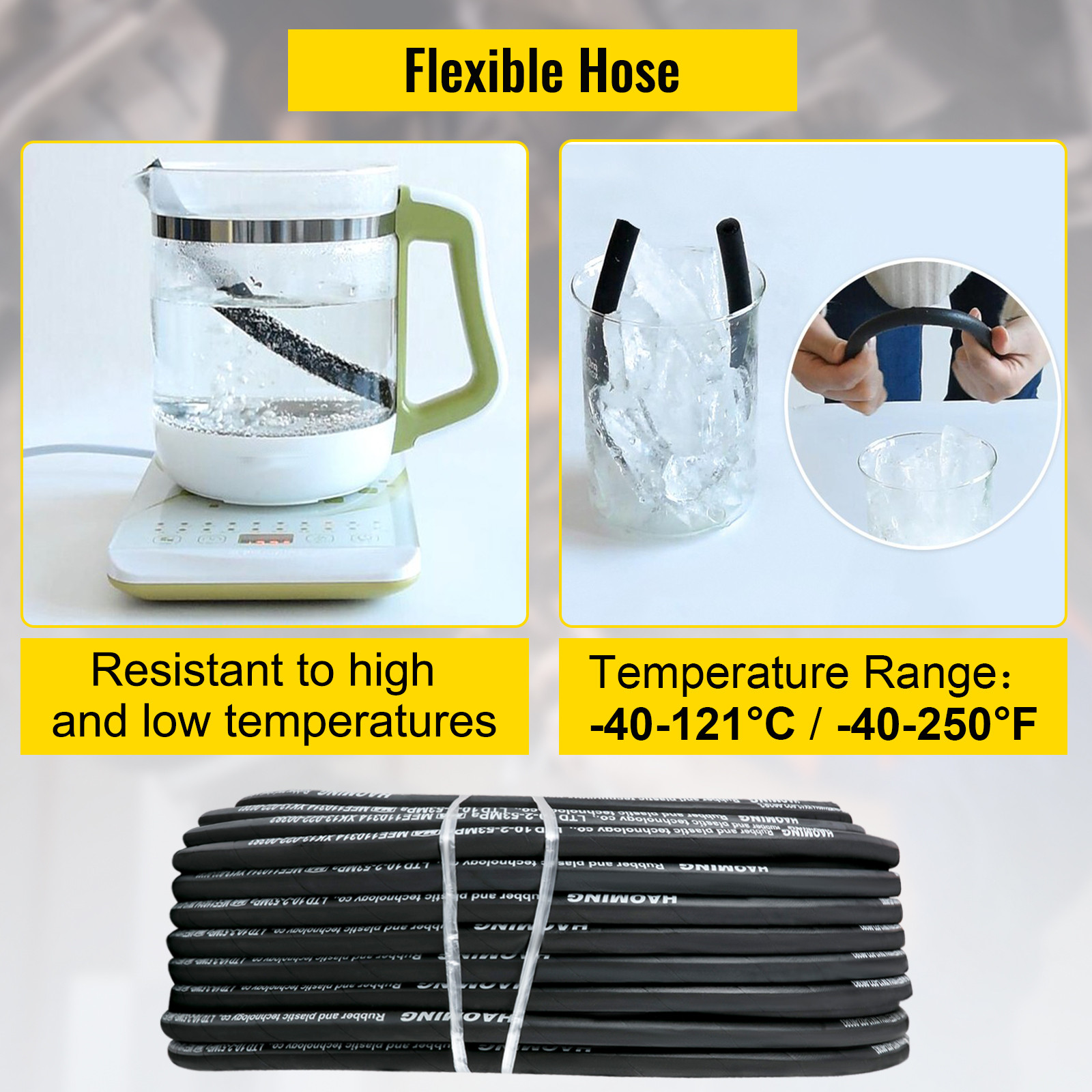 Hydraulic Hose 3/8" Hydraulic Oil Hoses 328 Feet Maximum Pressure 5000 PSI