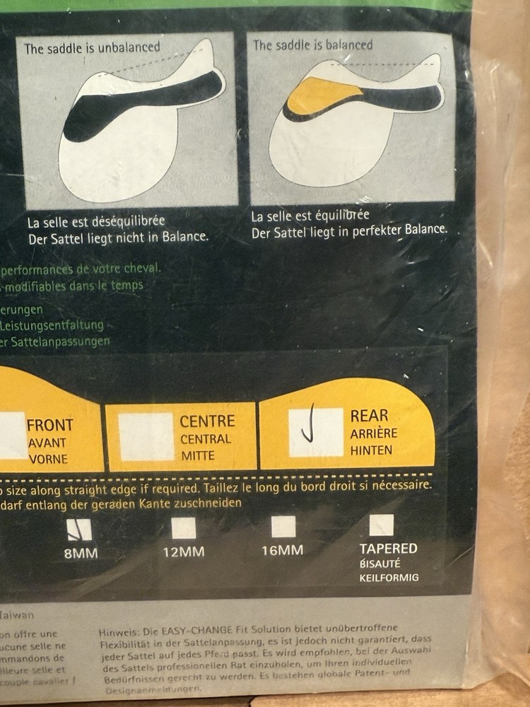 Wintec Bates Easy Change Riser System. Pair - Pony Or Jump Riser. Rear 8 mm.