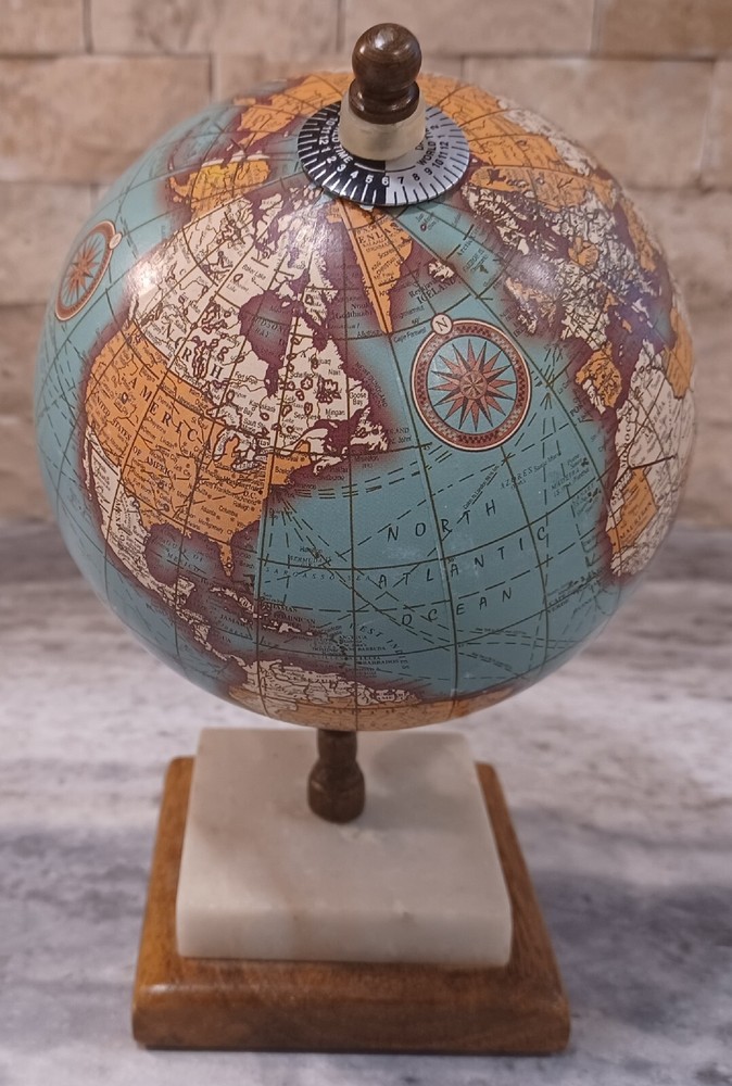Decorative Tabletop World Globe 8 3/8"
