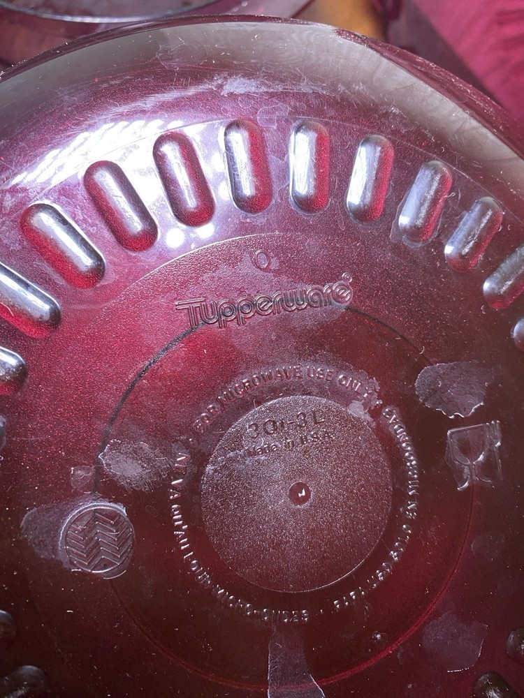 Tupperware TupperWave Stack Cooker Microwave Steamer 5 Pieces Cranberry