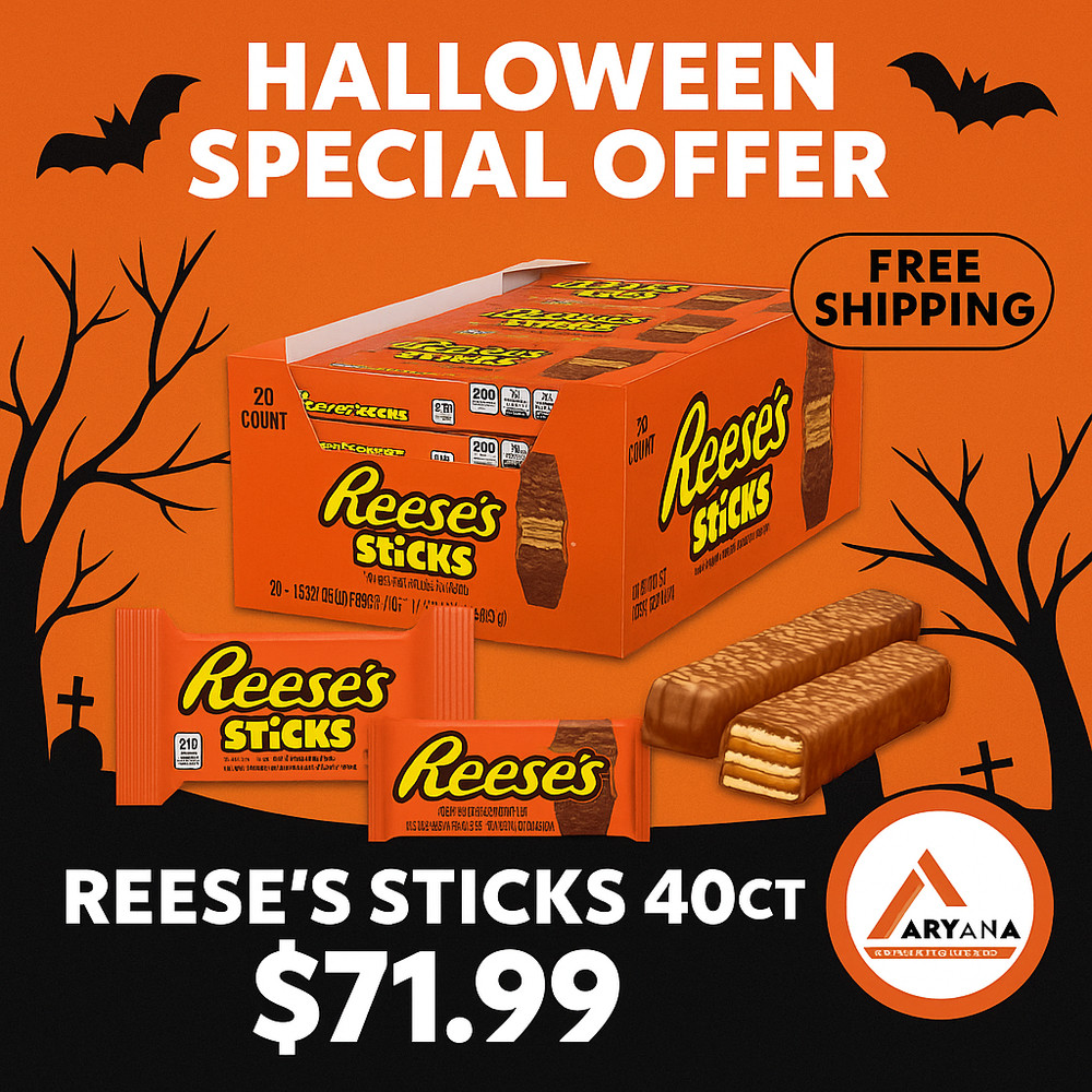 REESE’S STICKS 1.5oz | 20+20CT DISPLAY (TOTAL 40) | HALLOWEEN SPECIAL