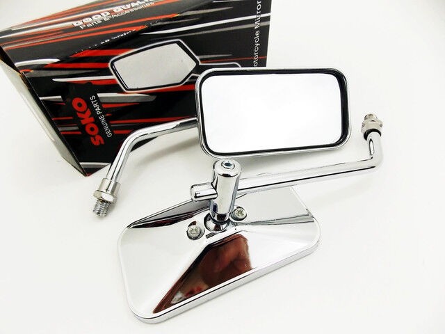 HONDA VT700C SHADOW 84-87 CHROME RECTANGULAR SOKO REAR VIEW MIRRORS