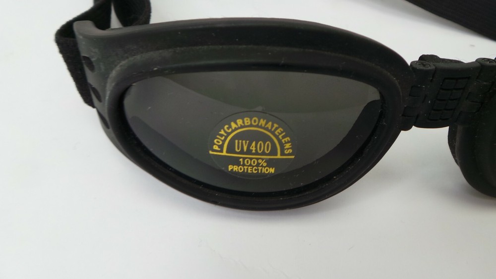 BUGSHIELDS BIKER GOGGLES UV400 BLACK (DNT)BY-18D