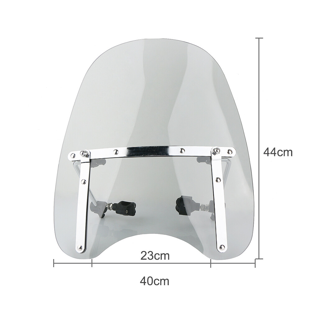 US Large Motorcycle Windshield Wind Screen Deflector bike Windscreen Universal