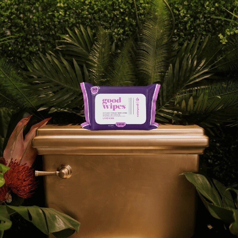 Flushable Butt White Wipes Lavender Scented Biodegradable 150 Count Soft Strong