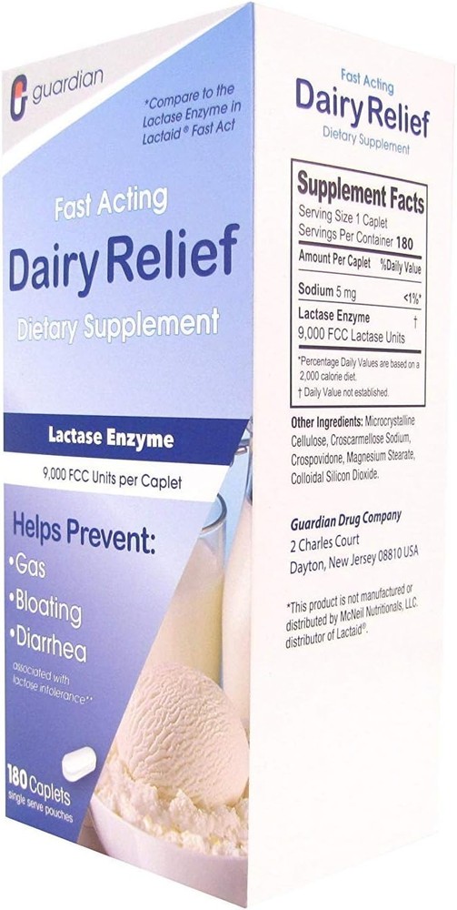 Quick Relief for Lactose Intolerance, 180 Pack