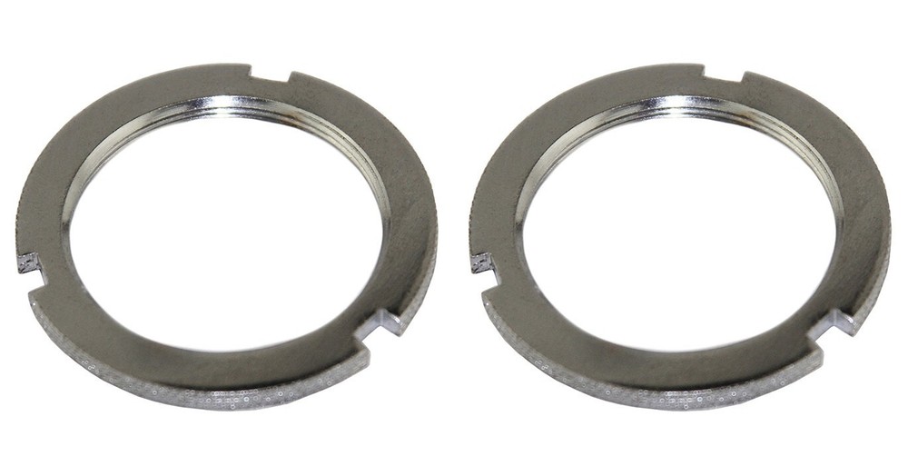 2 ALTALINE BICYCLE BOTTOM BRACKET STEEL LOCK NUT CHROME.