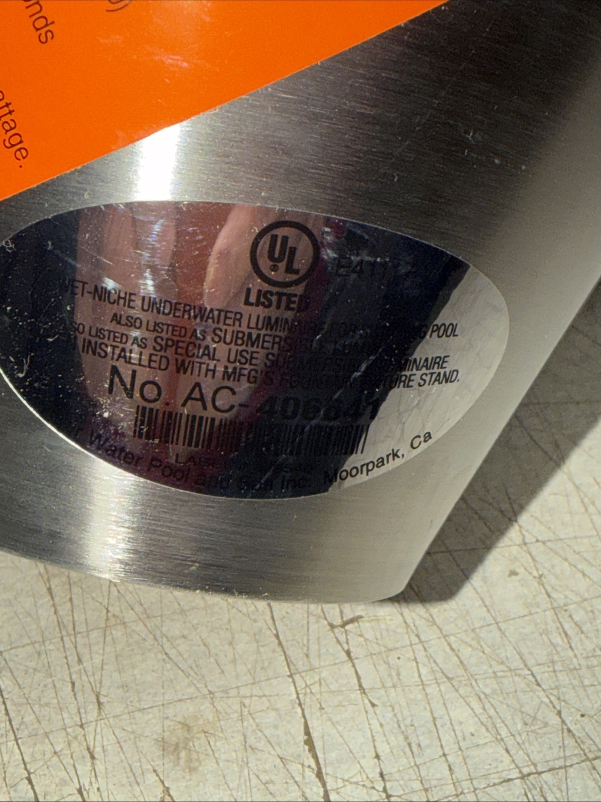 Pentair 78456300 Amerlite Pool Light 120V 500W 100’ Cord SS Face Ring – Open Box