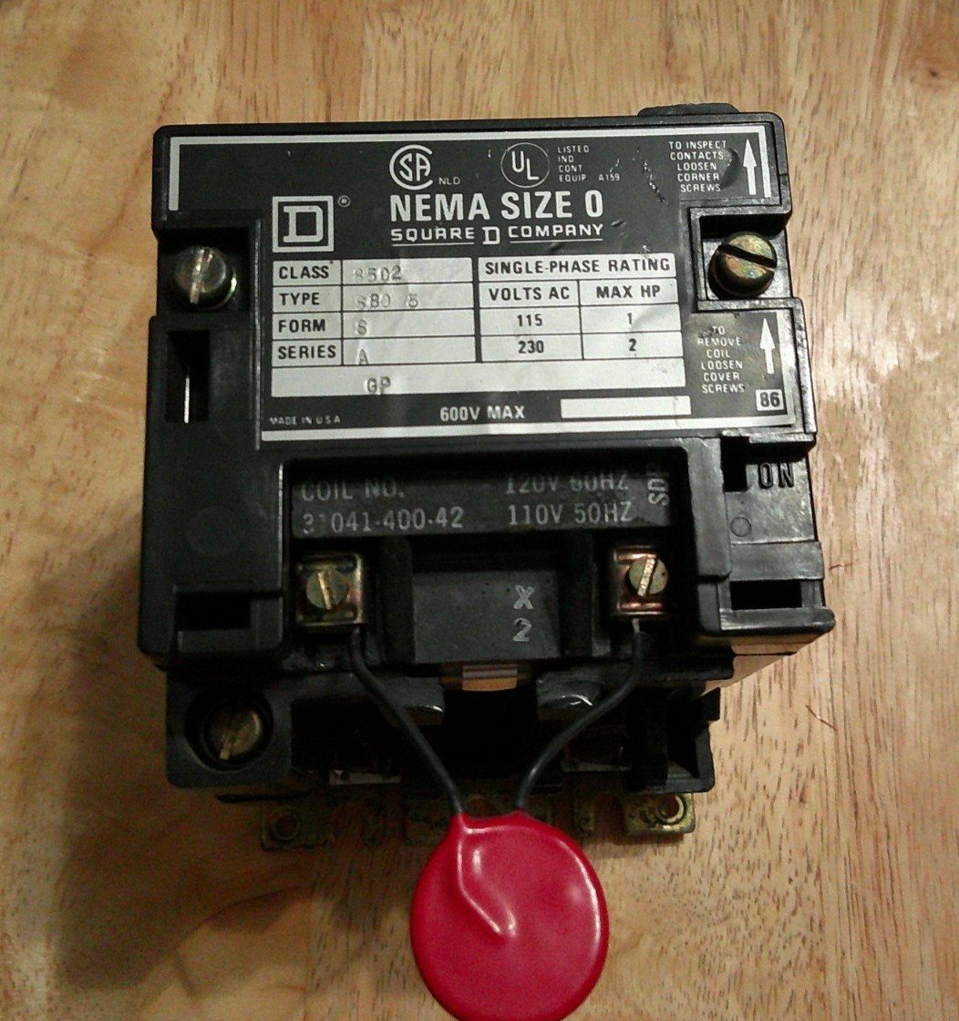 Square D Class 8502 Type SB05 Motor Starter Size 0