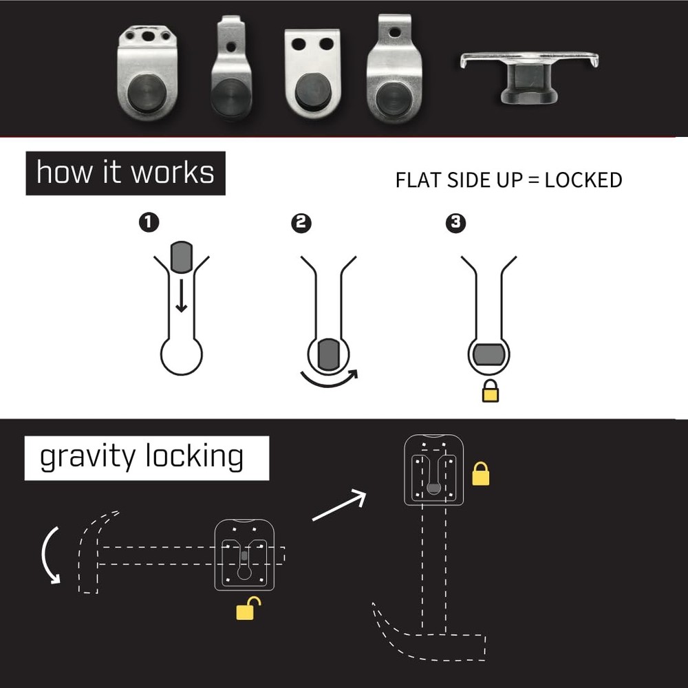 Pro | Universal Tool Holster - Gravity Locking Clip-On Black/Silver