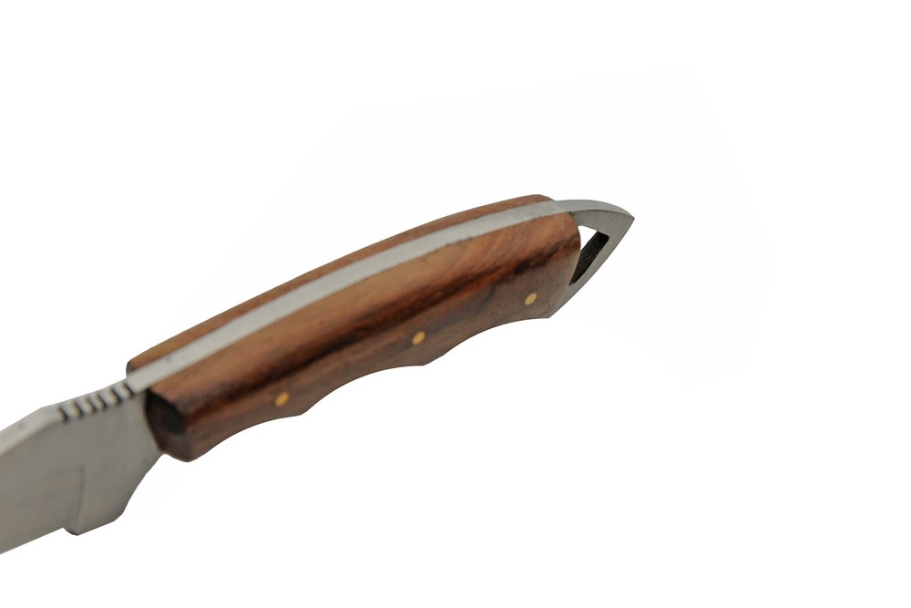 Fixed Blade Knife | 7" Overall Woodsman Trailing Sharp Blade Ergonomic Grip Camp