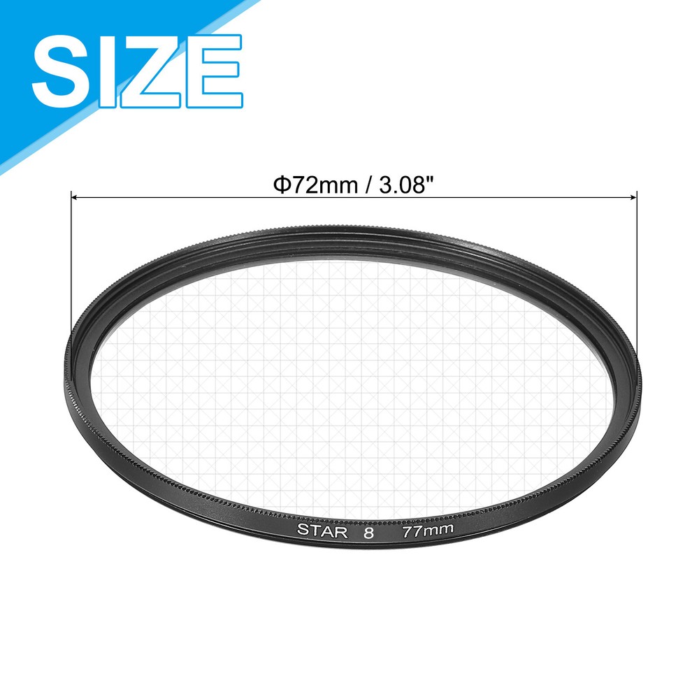 77mm Star Lens Filter, Starburst Lens Filter 8 Points