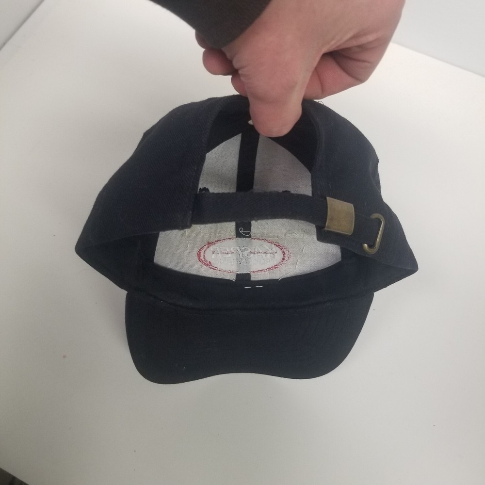 Prop Airplane Patch Adjustable Navy Blue Strapback Hat