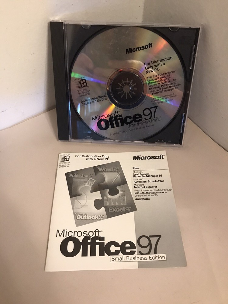 Microsoft Office 97 Small Business Edition Disc Only No Code