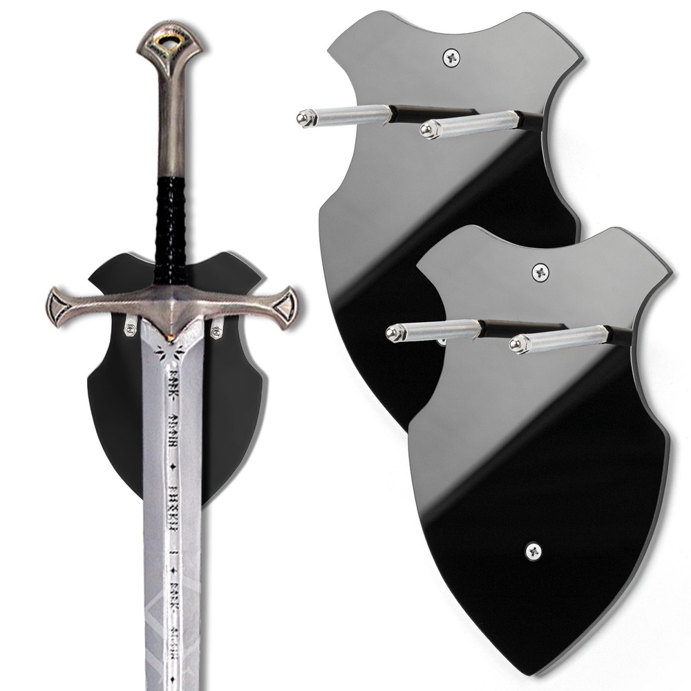 2Pcs Wall Mounted Sword Rack Single Vertical General for Sabre Axe Anime Stan...