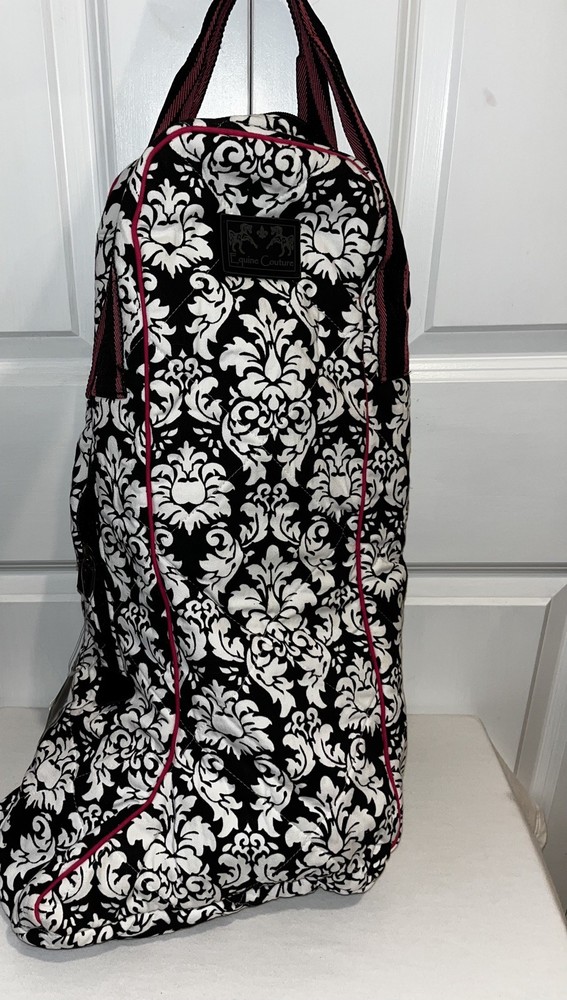 Equine Couture Black And White Boot Bag