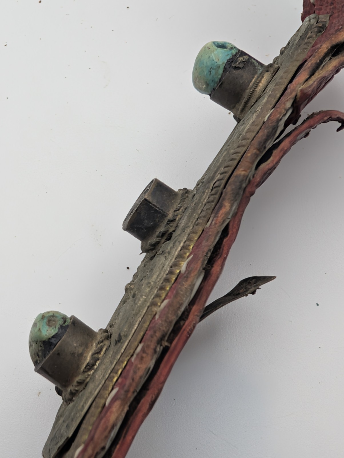 Antique 19thC Tibetan Chakmak Tinder Pouch & Matching Leather Belt Strap Set