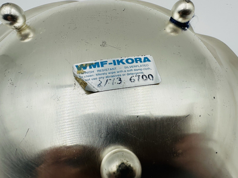 Vintage WMF-IKORA Silver Plate Tarnish Resistant Footed Trinket Dish Germany