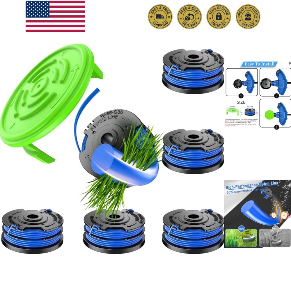 6 PCS Weed Eater String Compatible with Kobalt 40V Cordless String Trimmer KS...