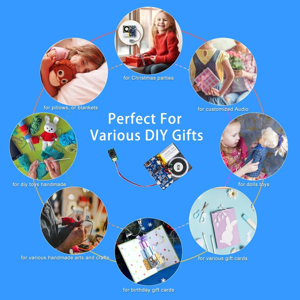 Module - 16MB Push Button Activated Sound Module with Speaker, Type-C Cable, ...