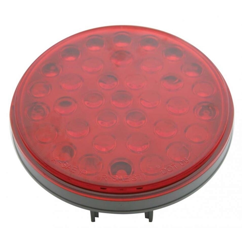 3 3/4" Bolt Pattern Spring Light Bar w/ 4" Lights & Grommets - Red LED/Red Lens