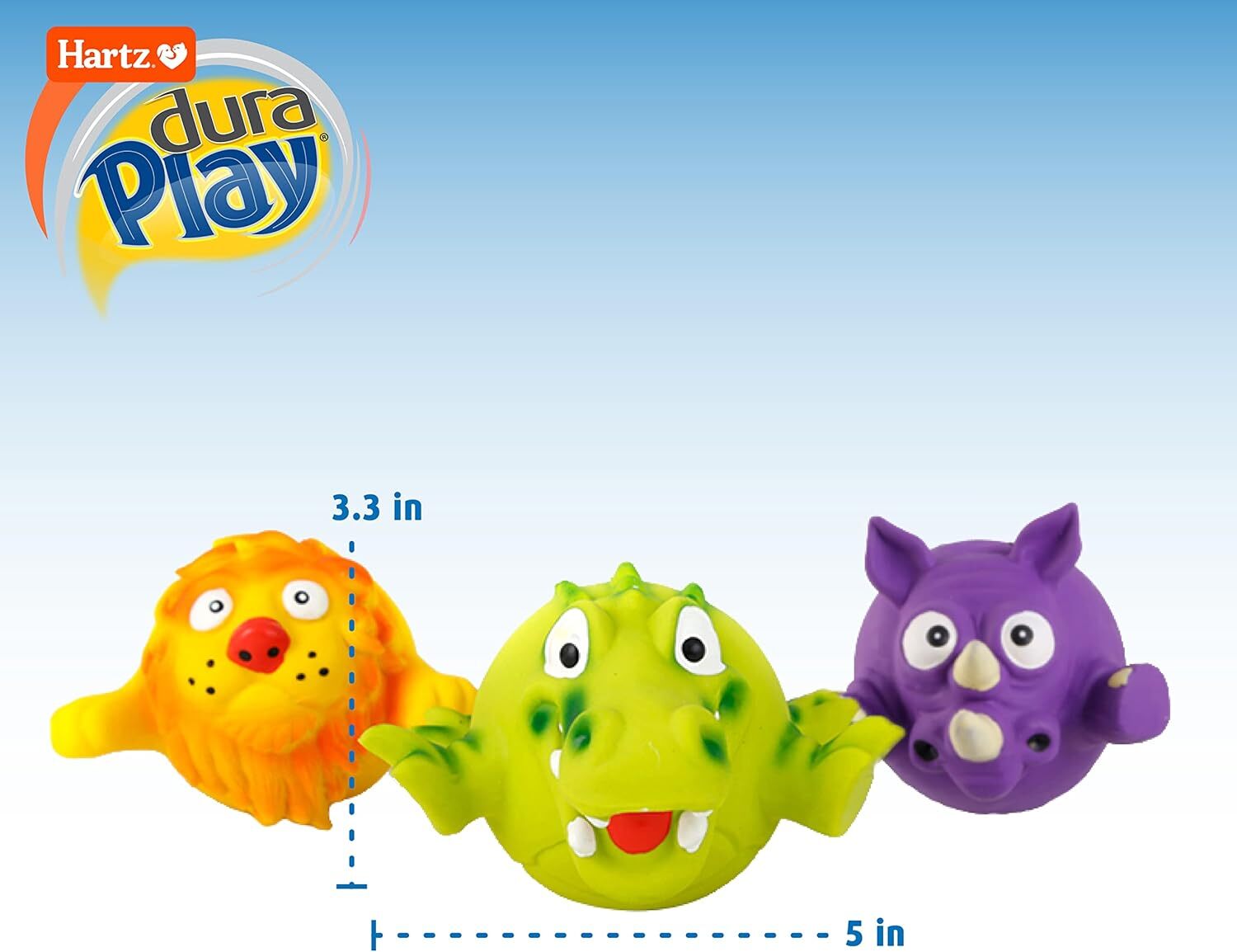 Hartz Frisky Frolic Latex Squeakable Dog Toy, Color Varies, 1 count