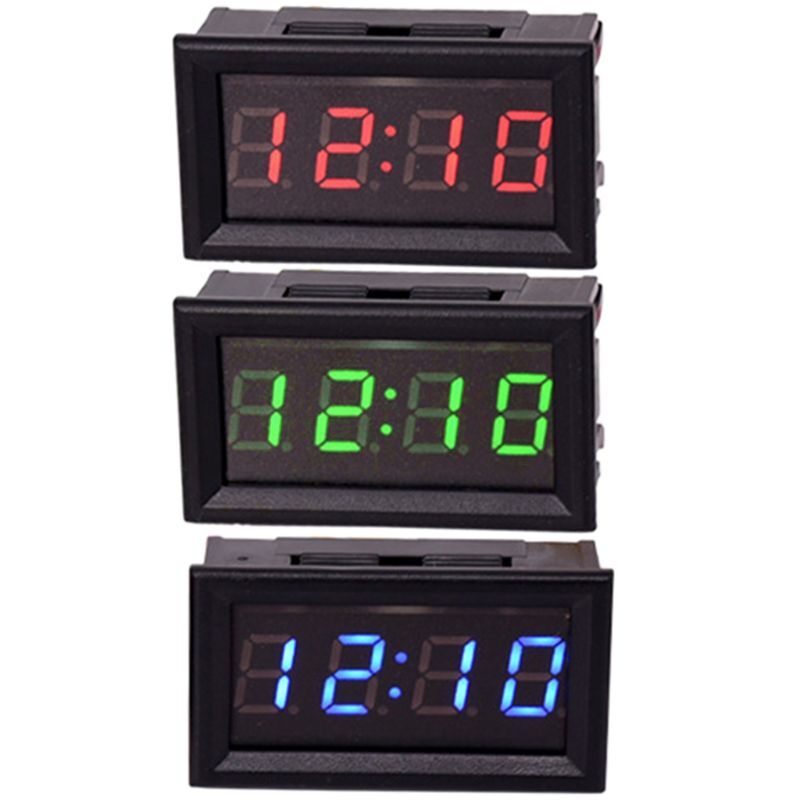 Digital Car Clock Auto Electronic Clock 24h LED Digital Display Motorcycle Clock