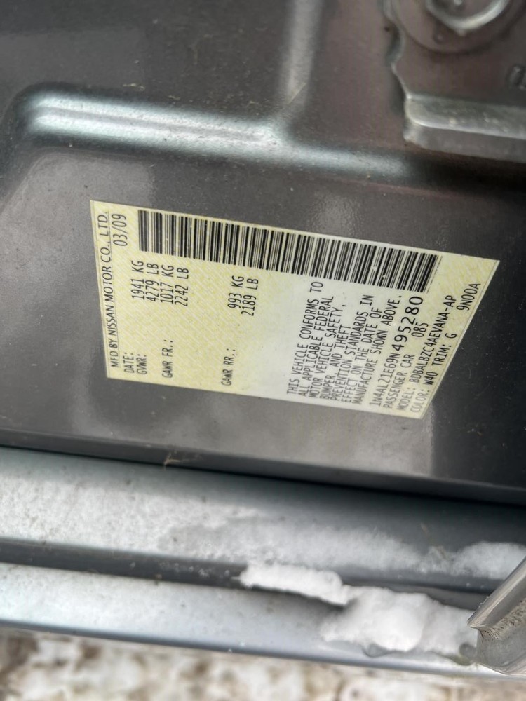 ALTIMA 2009 Transmission Shift OEM
