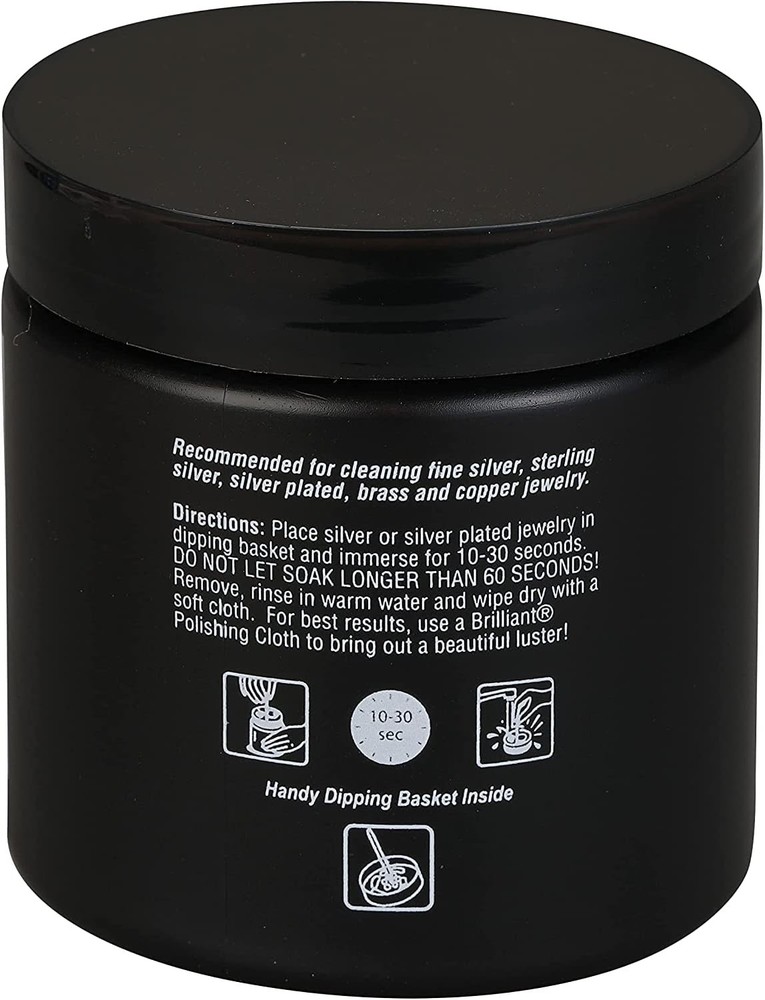 Brilliant Silver Dip Cleaner, Black 8 Oz
