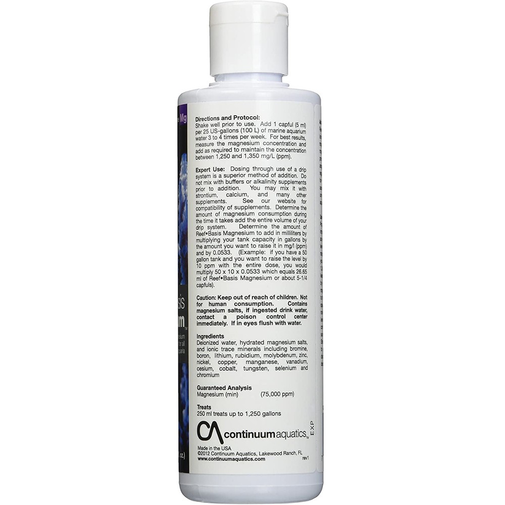 Continuum Reef Basis Magnesium 250mL Ionically Balanced Magnesium Supplement