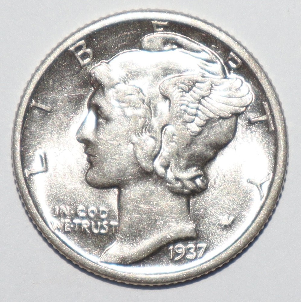 1937 Mercury Dime UNC (Y172)