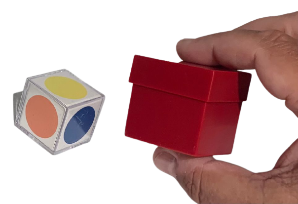RED MAGIC VISION BOX Color Cube Beginner Brain Mental Toy Pocket Read Mind Trick