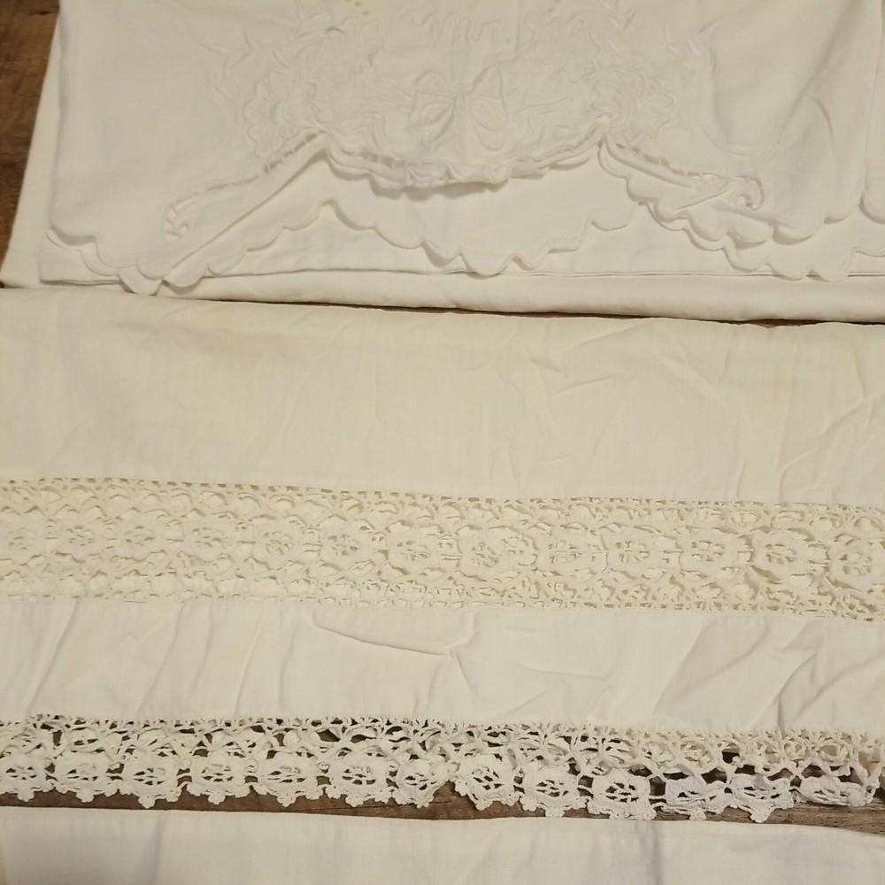 3 White Pillowcases (Doesn't Match)