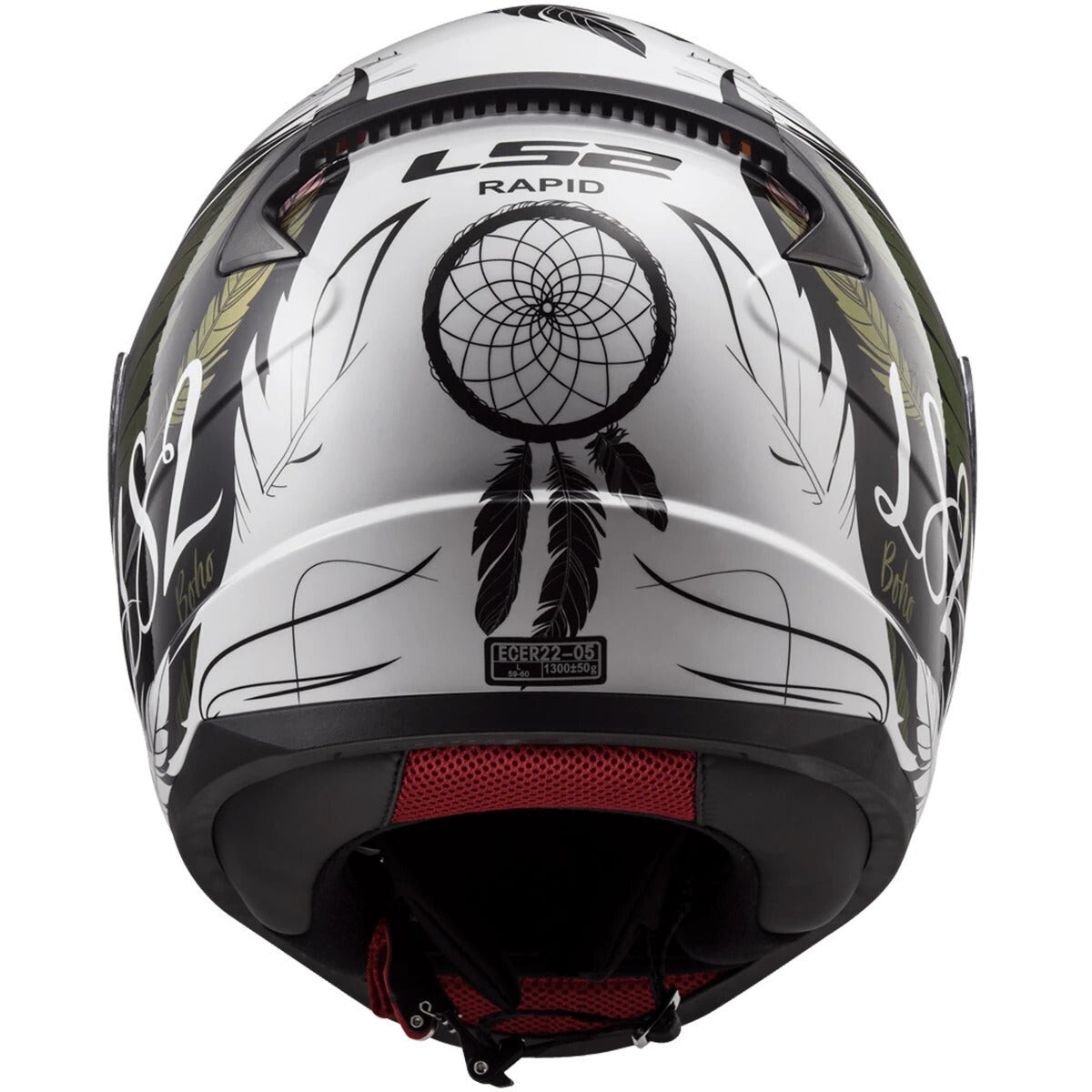 LS2 Rapid Full Face Motorcycle Helmet Solid Dream Catcher Chameleon/White 2XL