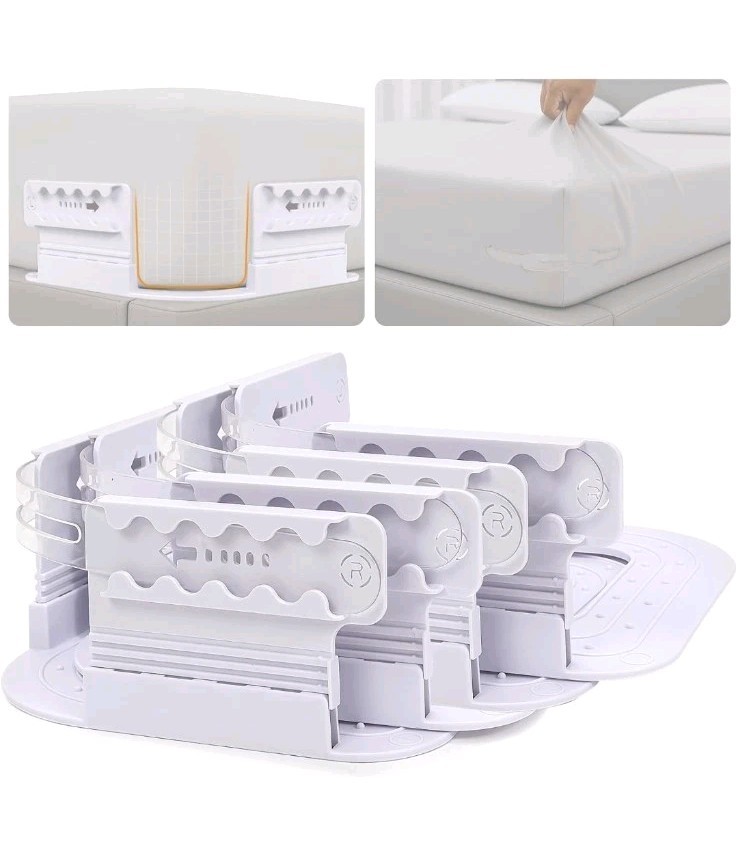 Bed Sheet Holders for Corners, Adjustable Lock Sheet Holders, Fitted Sheet...