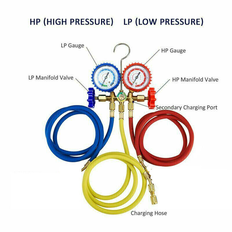 Complete AC Diagnostic Charging Manifold Gauge Set Conditioner