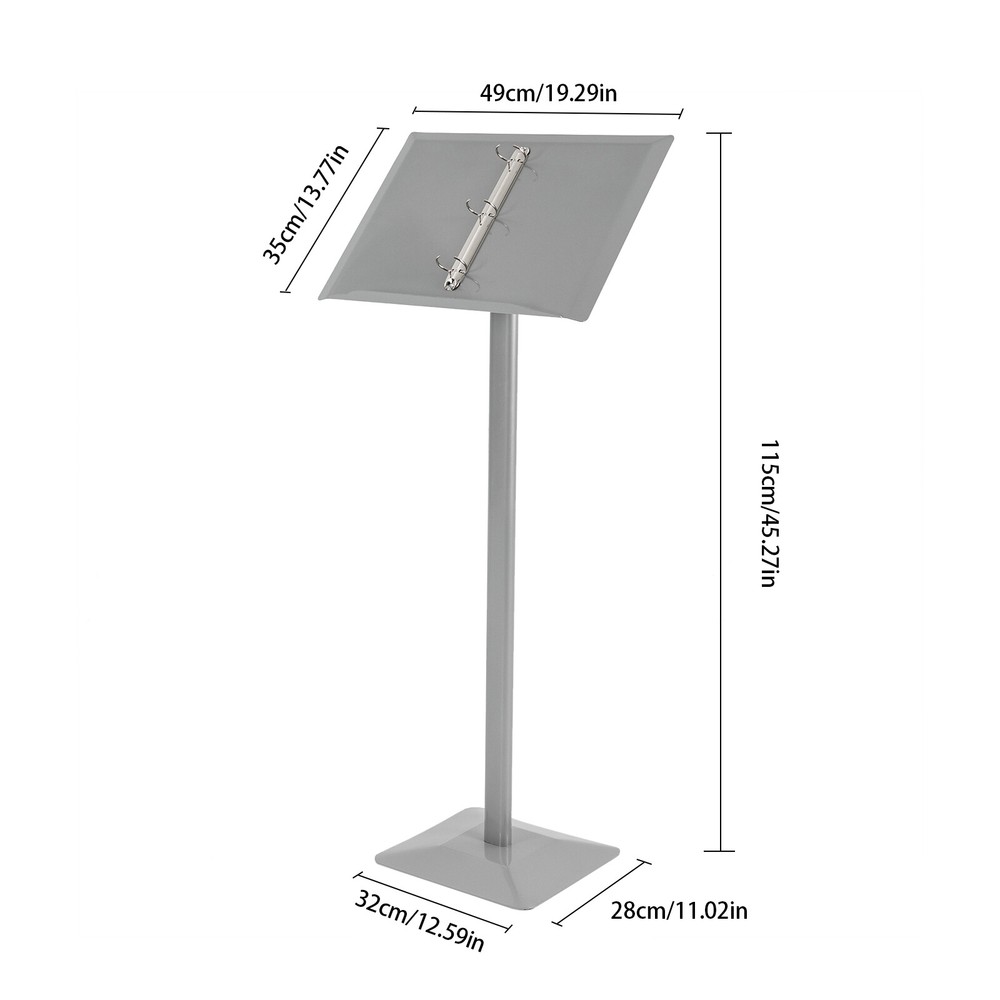 Standing Page Flip Menu Display Rack Ring Binder Stand Floor Standing Menu Stand